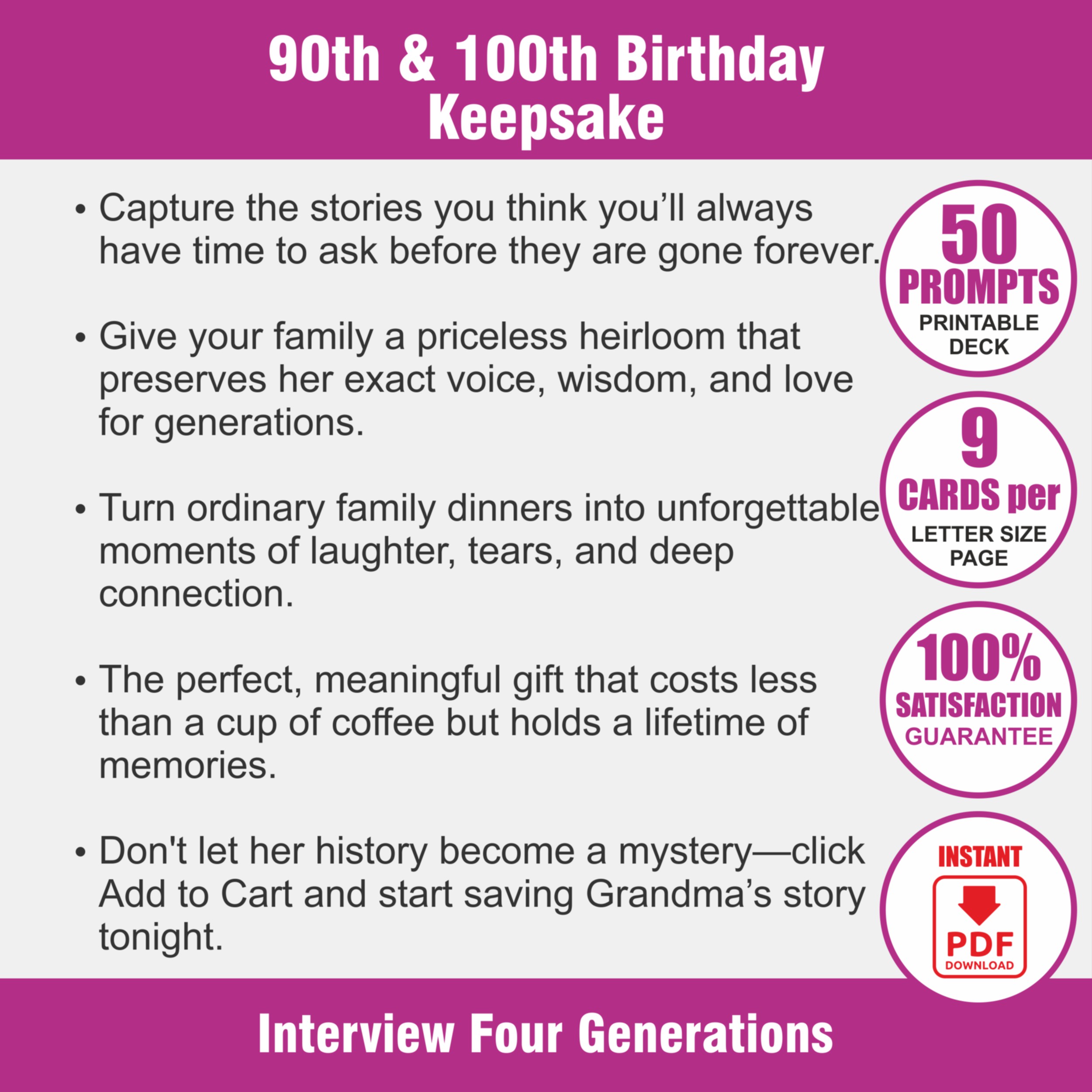 Great-Grandma Centenarian Cards - View 2